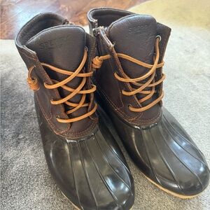 Sperry Brown and Black Waterproof Boots